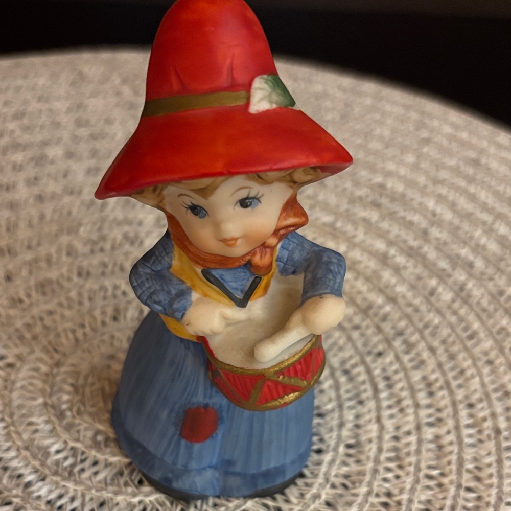 Drummer Merri Bell,  Drummer in Red and Blue , VTG bell